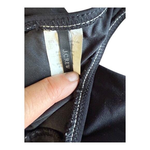 J.Crew Vintage Swimsuit One Piece Retro Black Bathing Suit Tie Straps Size 0 - Picture 5 of 6